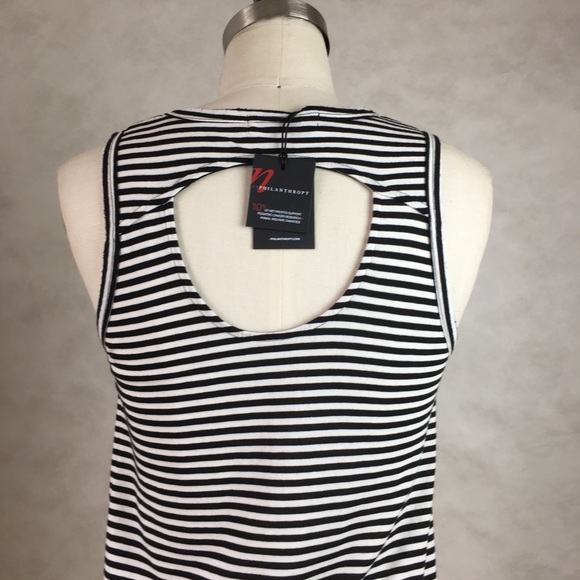 Mary Square Blue/White Stripe Lori Top main image 0